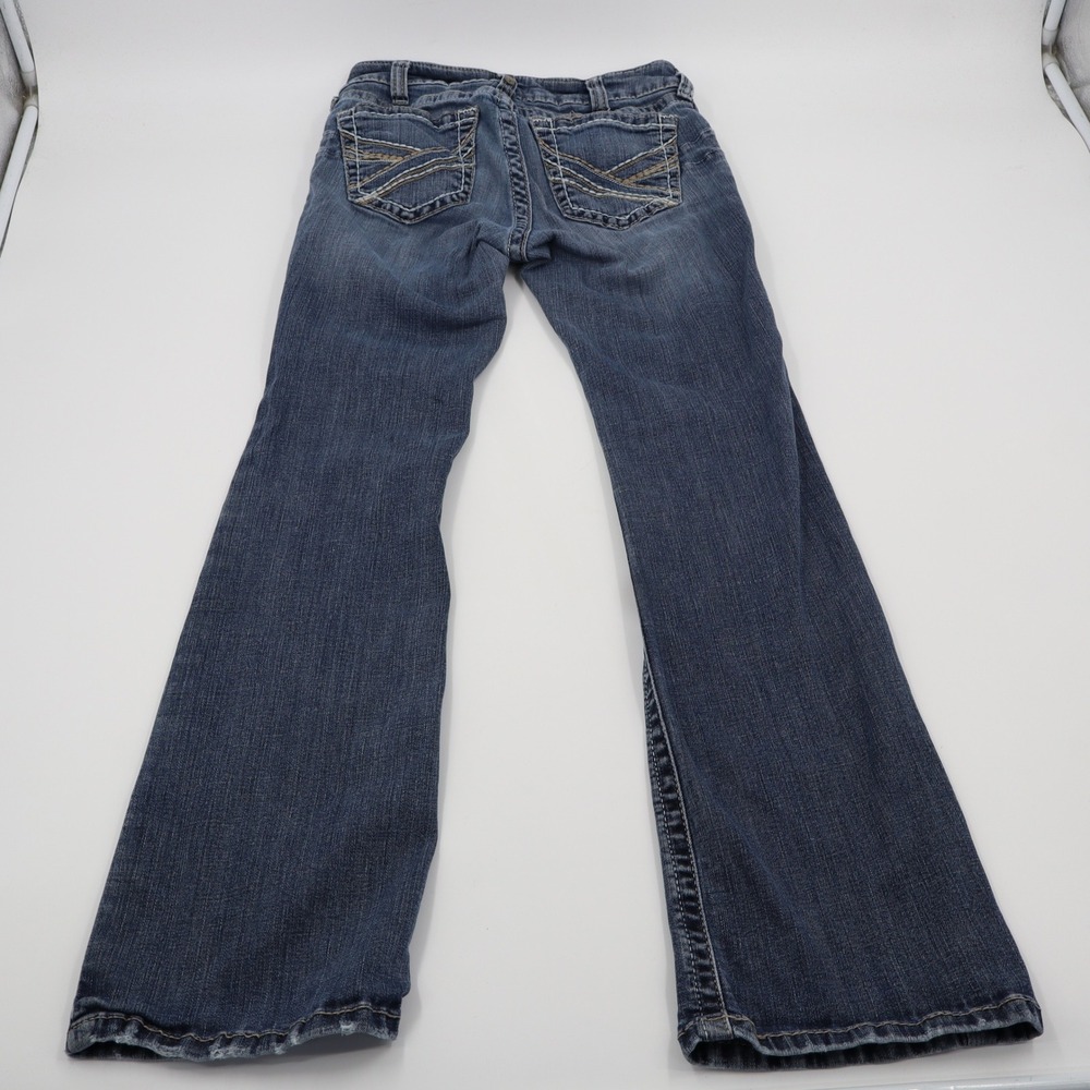 Ariat Perfect Rise Bootcut Jeans Womens 29S Medium Wash REAL Denim Blue Deco - Picture 10 of 11